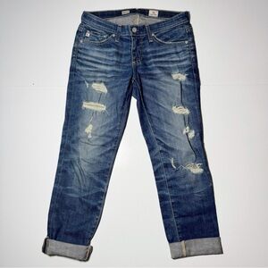 AG Adriano Goldschmied Stilt Crop Distressed Jeans